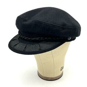 Vtg Greer Fisherman's Cap Captains Hat Made In Greece Wool Blend Size L- 7 3/8